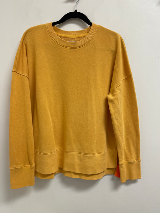 Sweatshirt Crewneck By Time And Tru In Yellow, Size: L