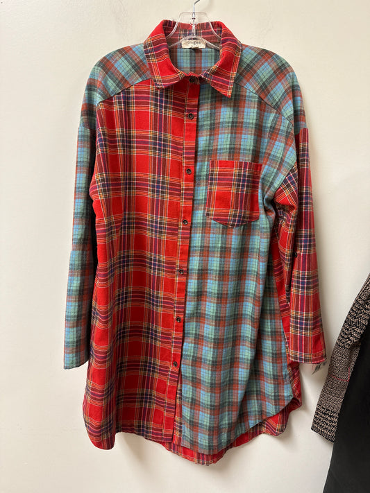 Dress Casual Short By Umgee In Plaid Pattern, Size: S