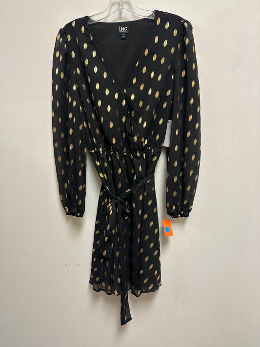 Dress Casual Short By Inc In Black & Gold, Size: M