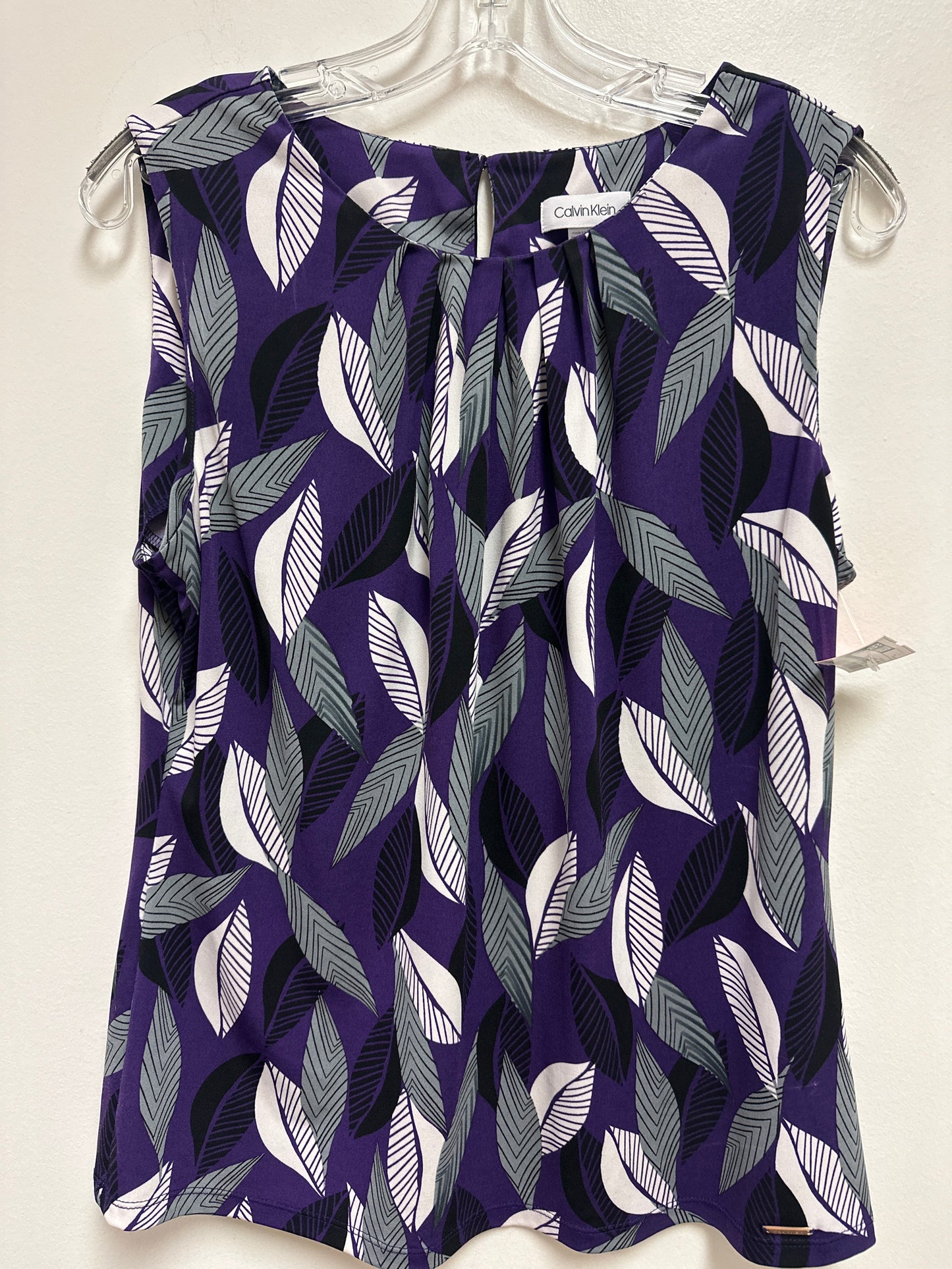 Top Sleeveless By Calvin Klein In Purple, Size: L