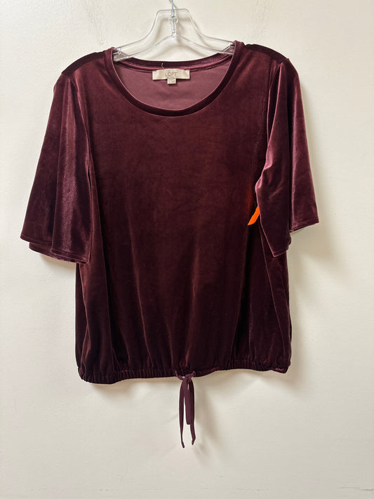 Top Short Sleeve By Loft In Pink, Size: S