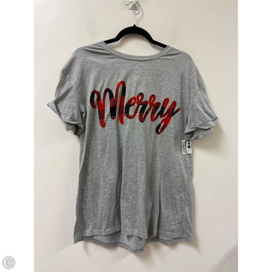 Top Short Sleeve By Clothes Mentor In Grey, Size: M