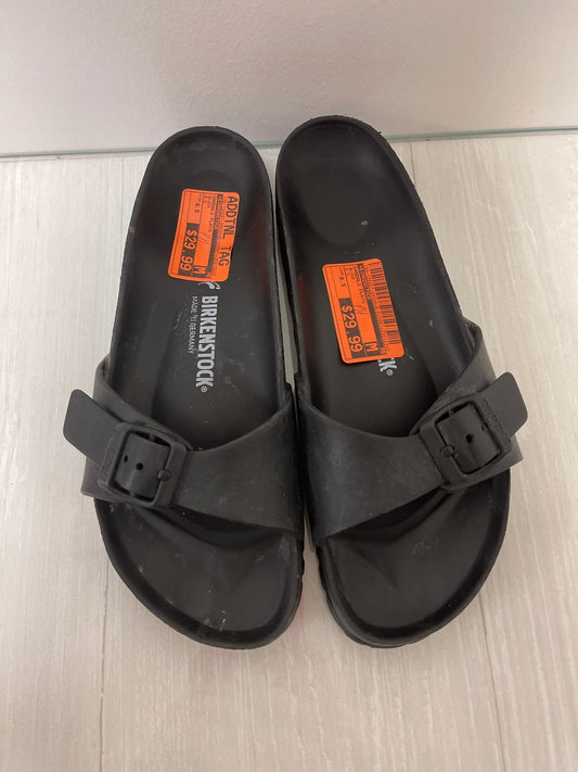 Sandals Flats By Birkenstock In Black, Size: 8.5