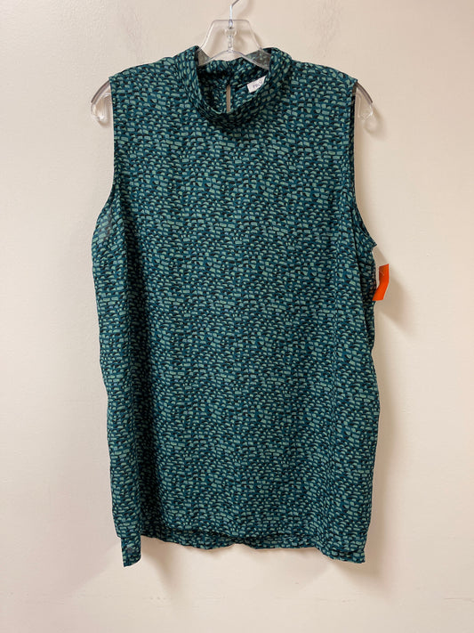 Top Sleeveless By Prologue In Green, Size: 2x