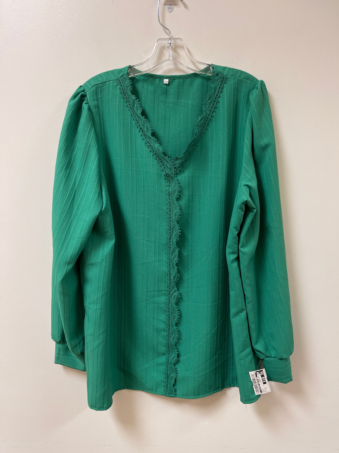 Top Long Sleeve By Clothes Mentor In Green, Size: 2x