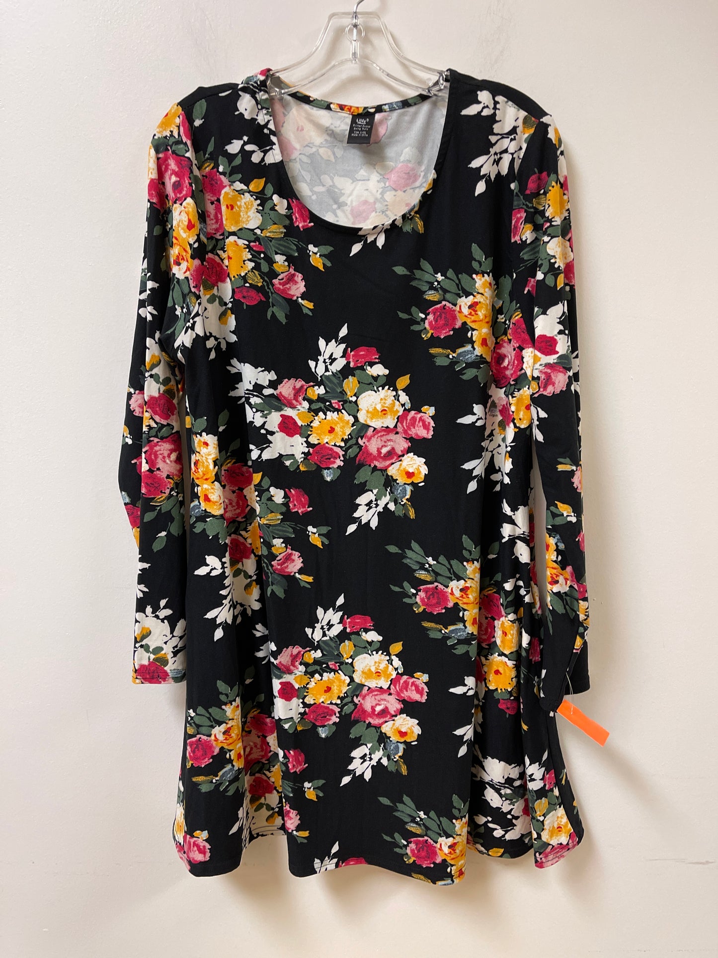 Tunic Long Sleeve By Clothes Mentor In Black & Yellow, Size: L