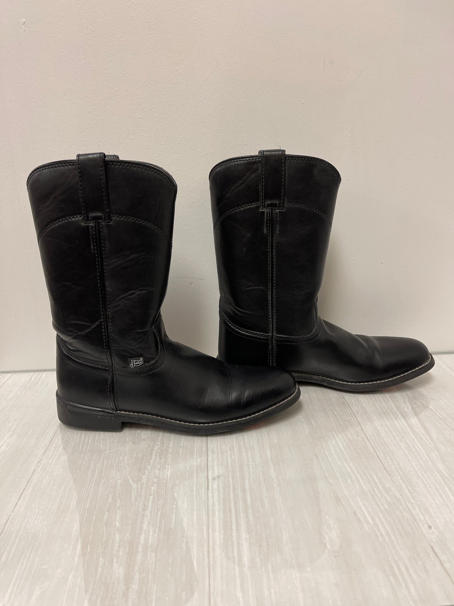 Boots Western By Justin In Black, Size: 8