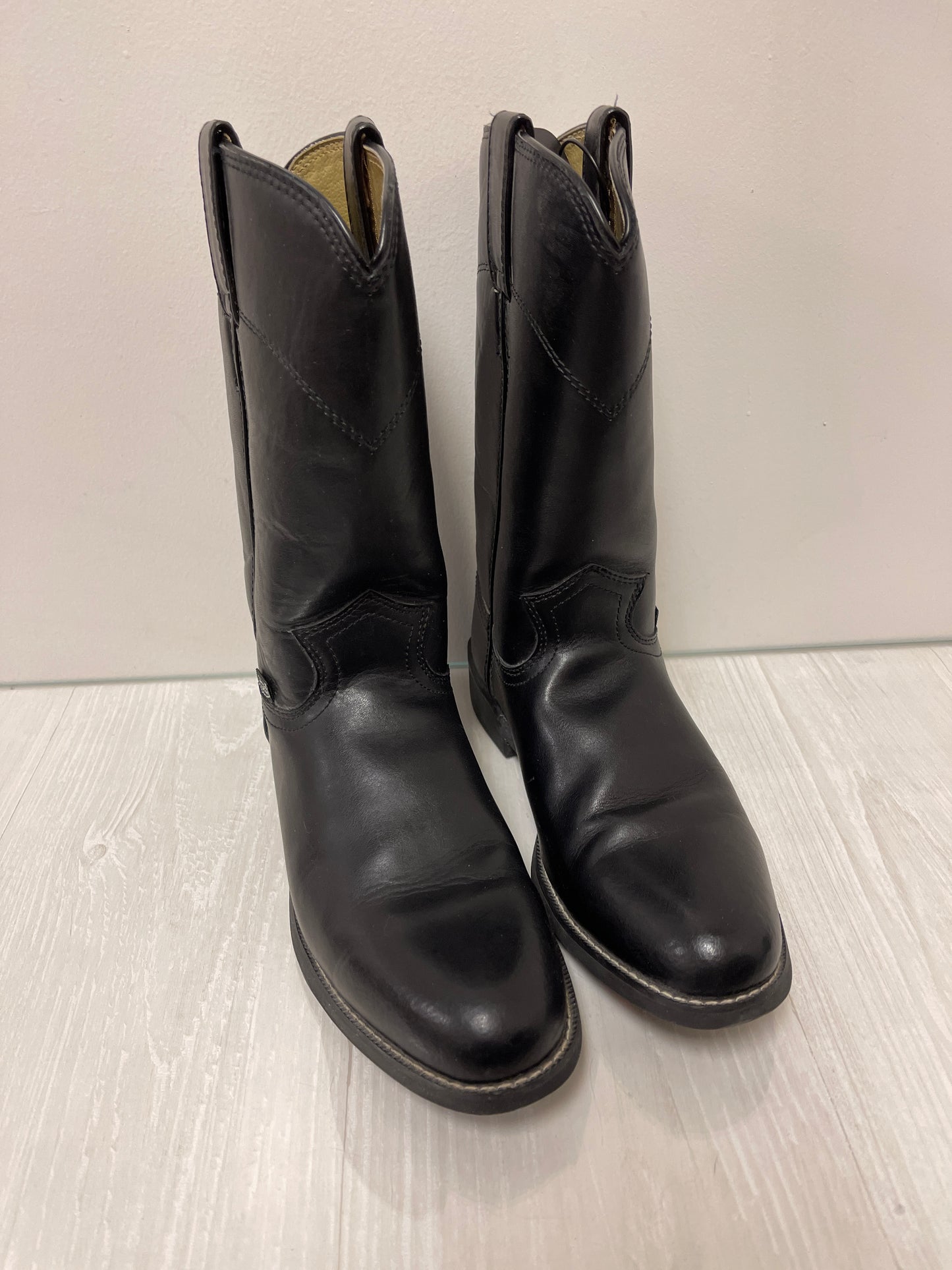 Boots Western By Justin In Black, Size: 8