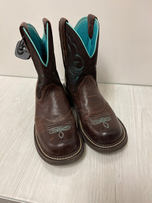 Boots Western By Ariat In Brown & Cream, Size: 7