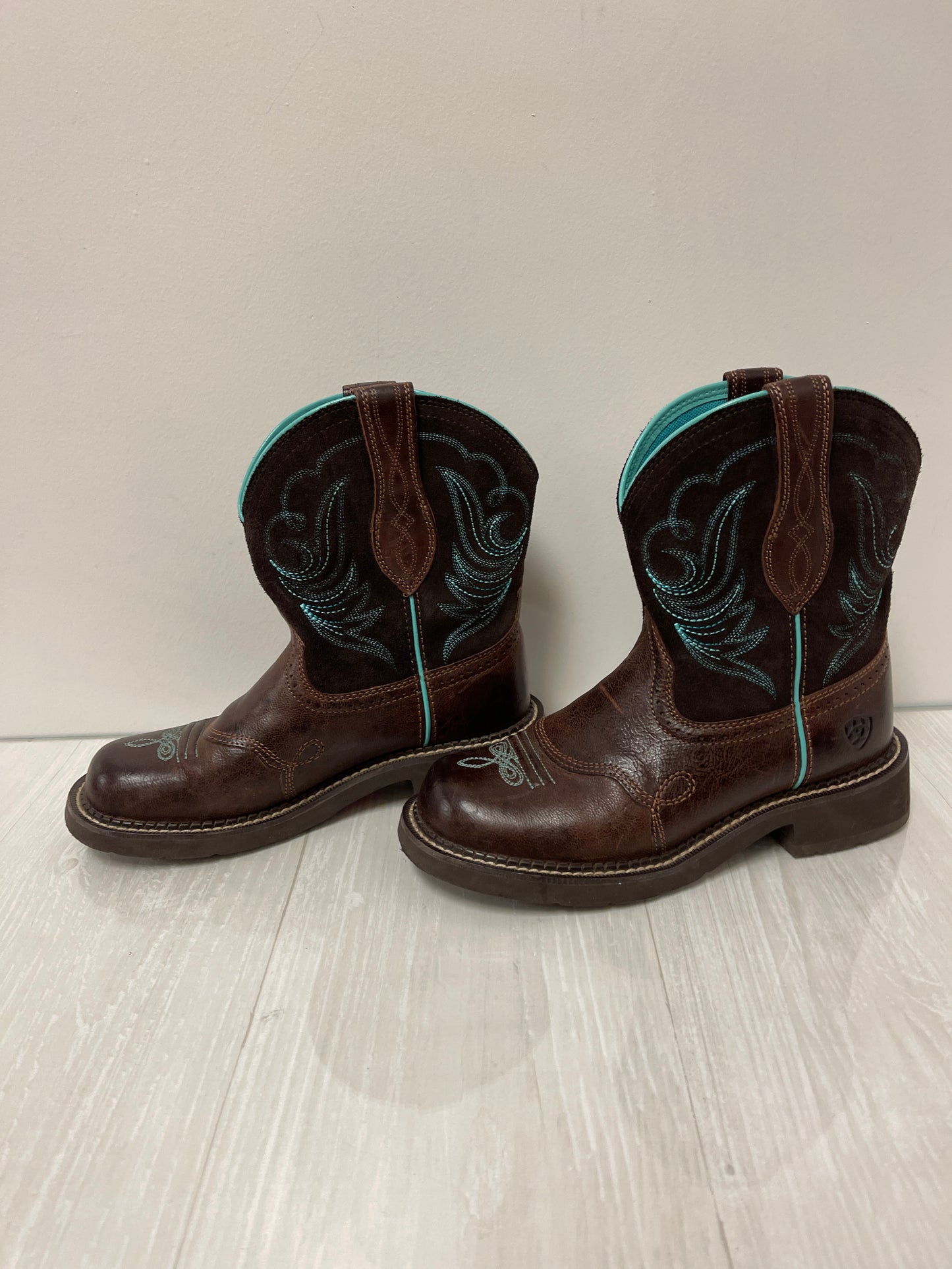 Boots Western By Ariat In Brown & Cream, Size: 7