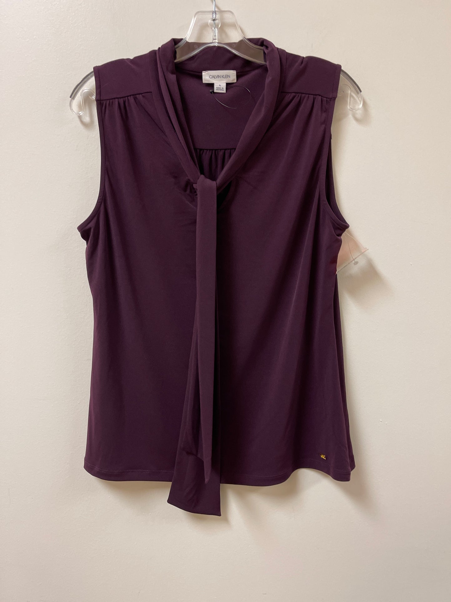 Top Sleeveless By Calvin Klein In Purple, Size: L