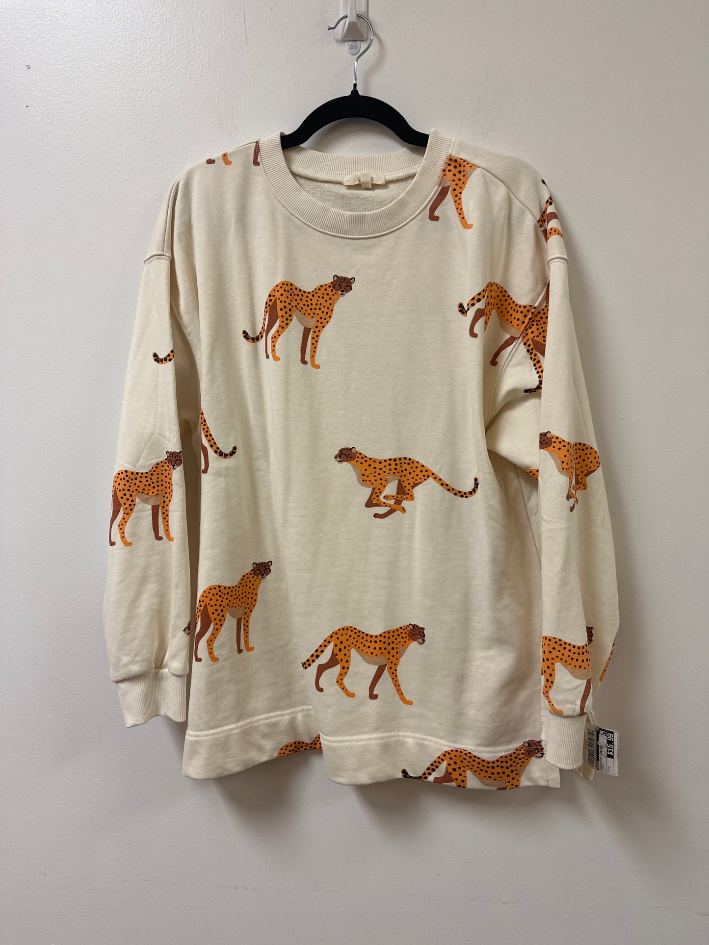 Sweatshirt Crewneck By Easel In Cream, Size: S