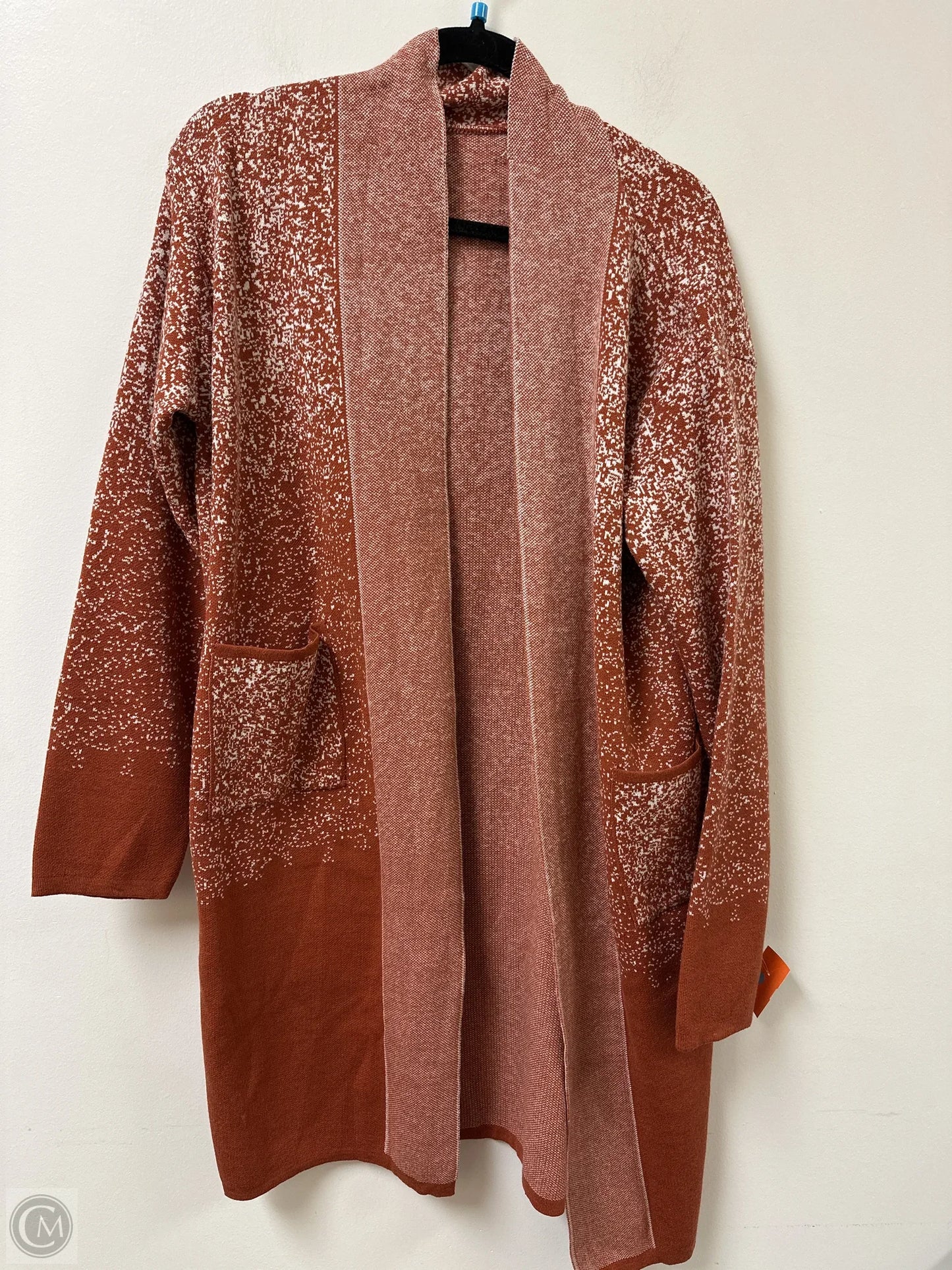 Sweater Cardigan By Clothes Mentor In Orange, Size: Xl