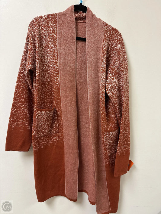 Sweater Cardigan By Clothes Mentor In Orange, Size: Xl
