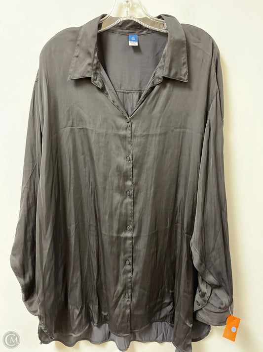 Blouse Long Sleeve By Old Navy In Black, Size: 2x