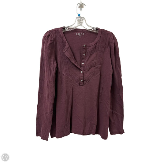 Top Long Sleeve By Loft In Red, Size: M