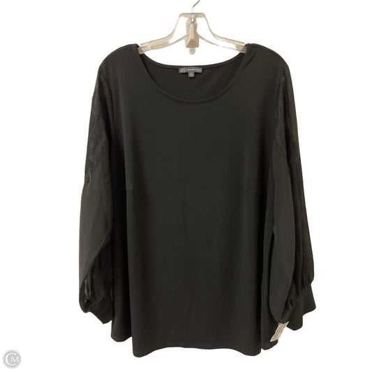 Top Long Sleeve By Adrianna Papell In Black, Size: 2x