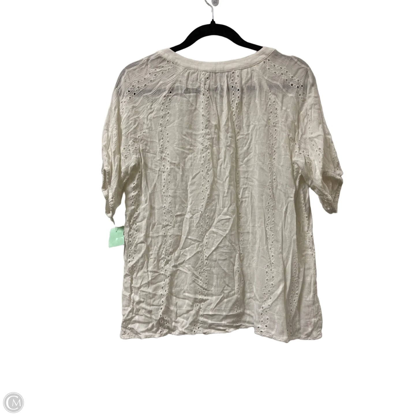 Top Short Sleeve By Loft In White, Size: S