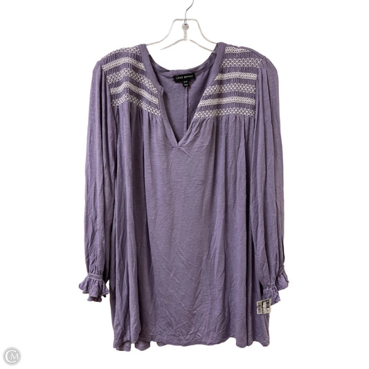 Top Long Sleeve By Lane Bryant In Purple, Size: 2x