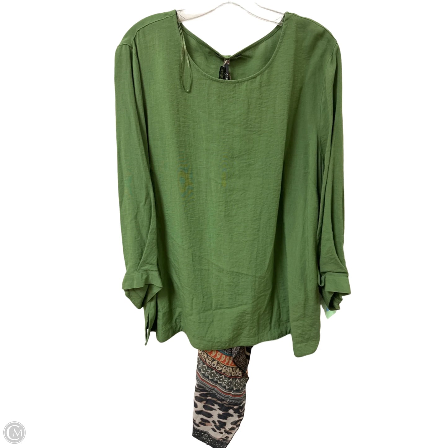 Top Long Sleeve By John Mark In Green, Size: Xl