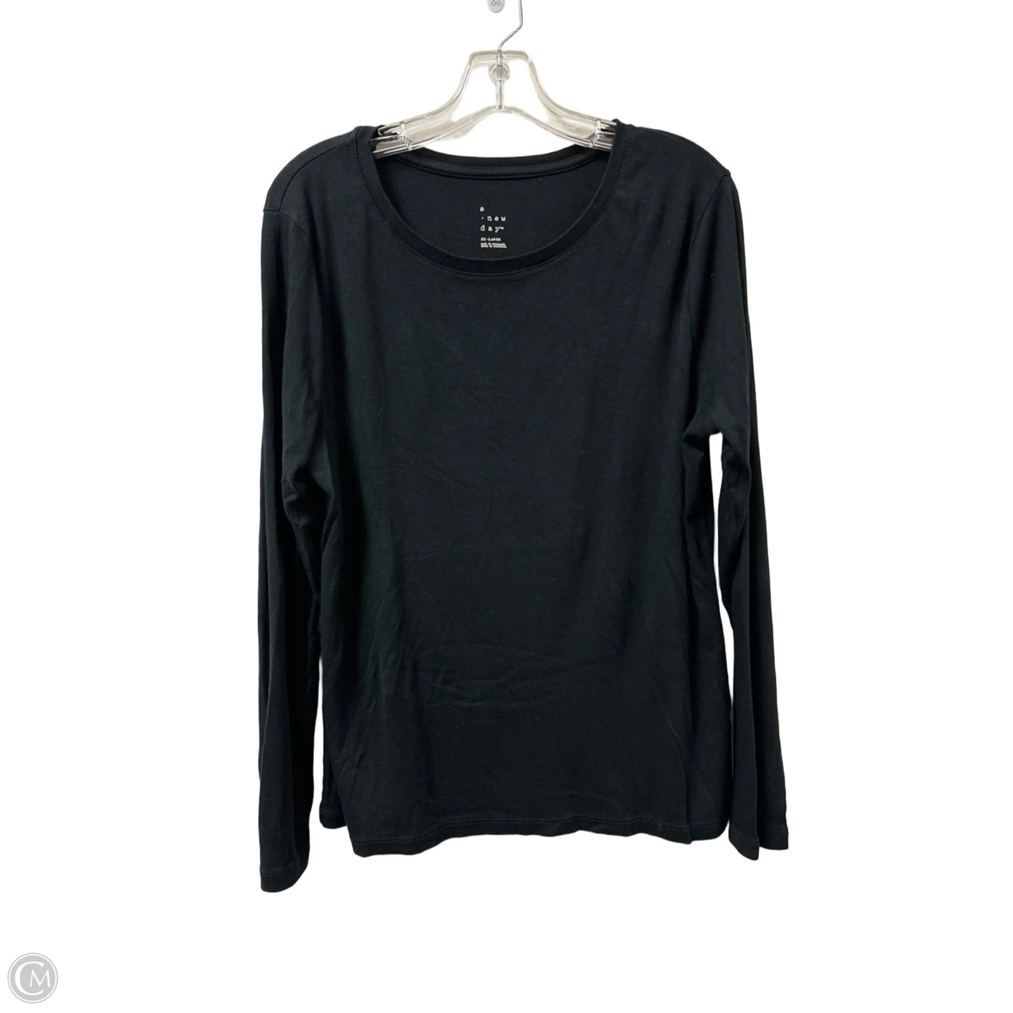 Top Long Sleeve By A New Day In Black, Size: 2x