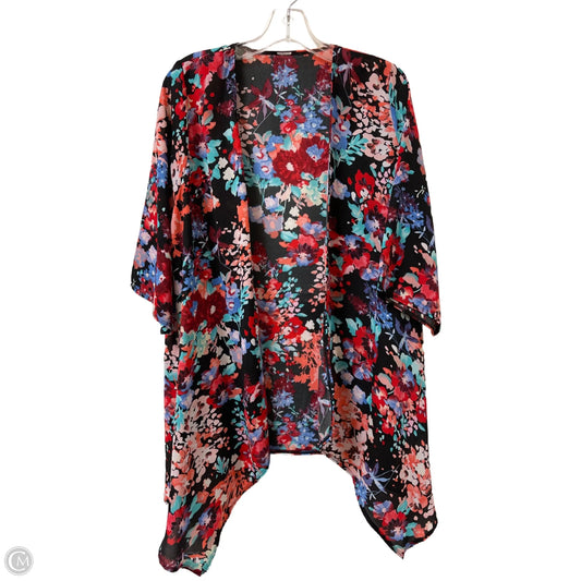 Kimono By Clothes Mentor In Black & Red, Size: M