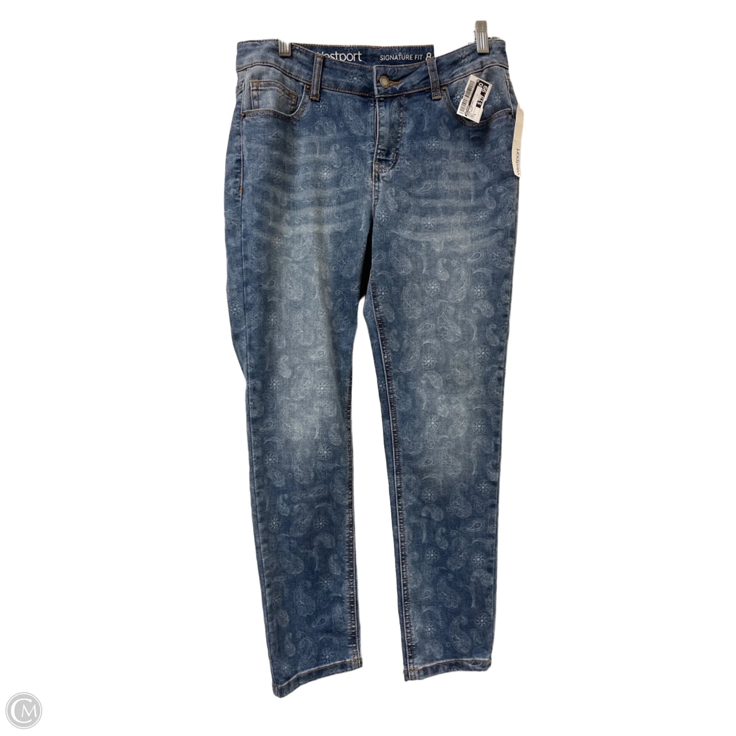 Jeans Straight By Westport In Blue Denim, Size: 8