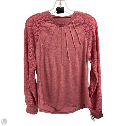 Top Long Sleeve By Clothes Mentor In Pink, Size: S