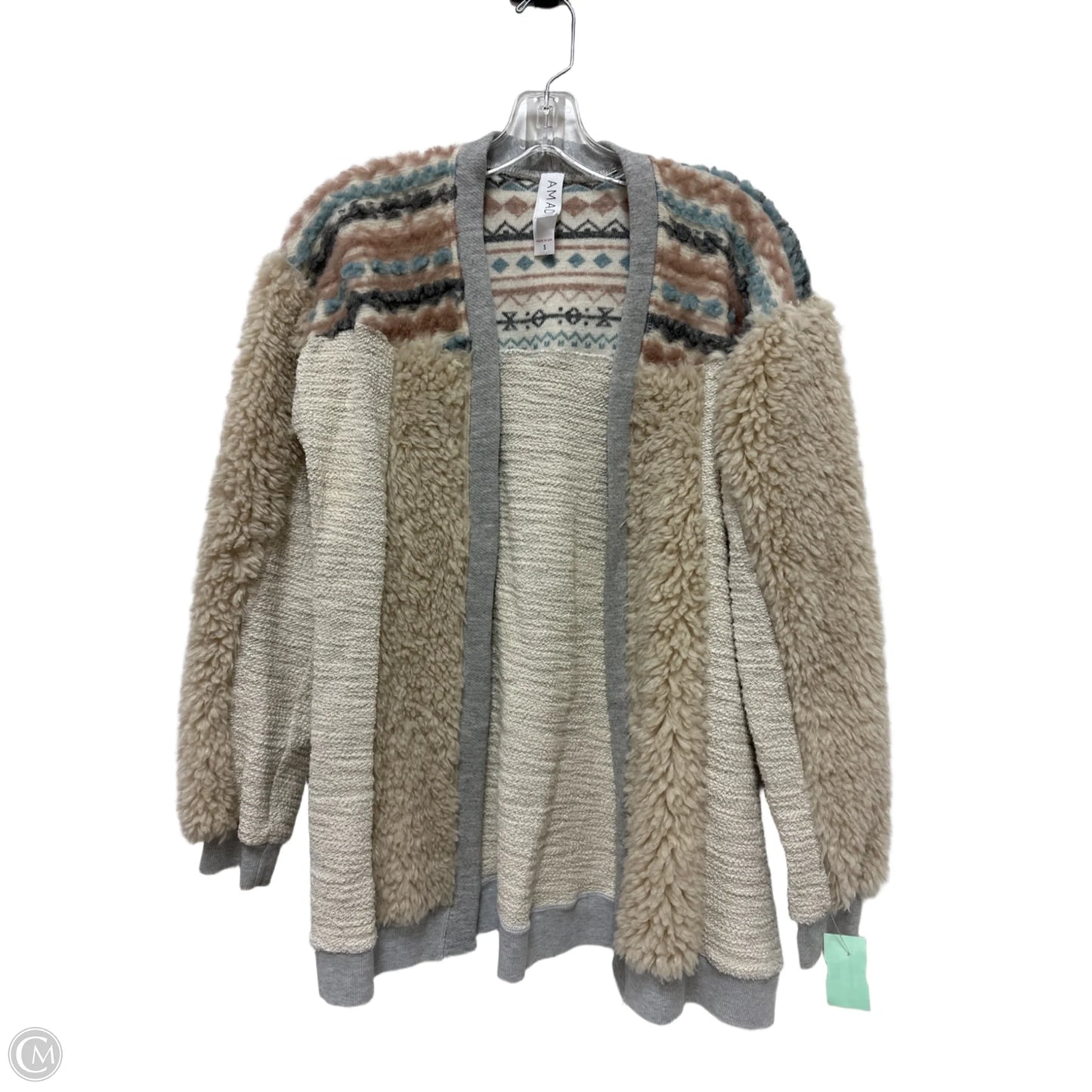 Sweater Cardigan By Amadi In Cream, Size: S