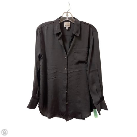 Blouse Long Sleeve By Clothes Mentor In Black, Size: S