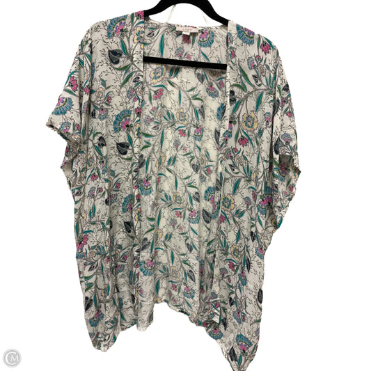 Kimono By Loft In Floral Print, Size: Xs