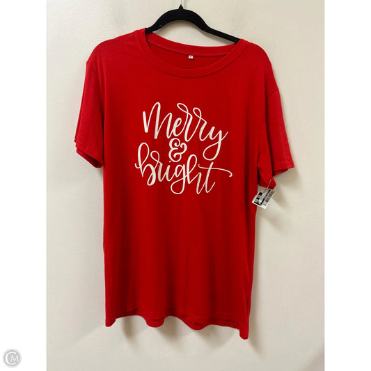 Top Short Sleeve By Clothes Mentor In Red, Size: L