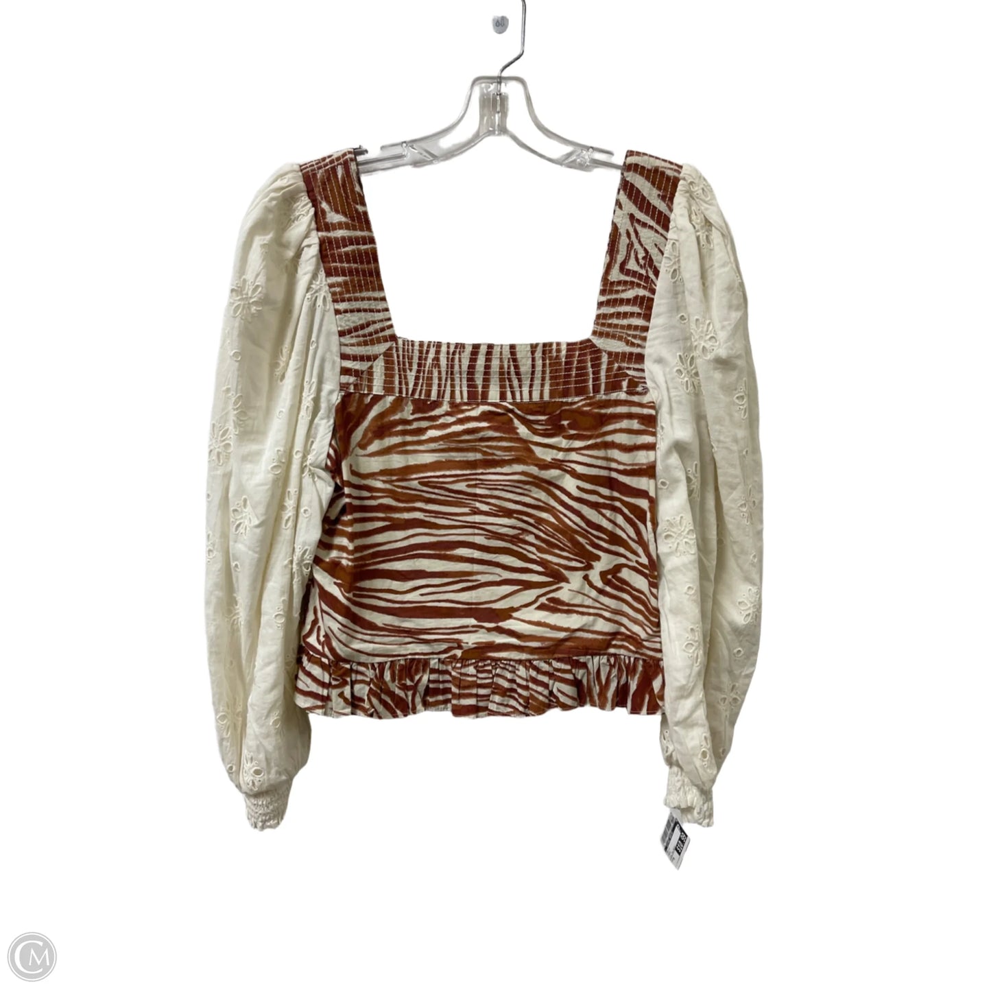 Top Long Sleeve By Clothes Mentor In Cream, Size: M