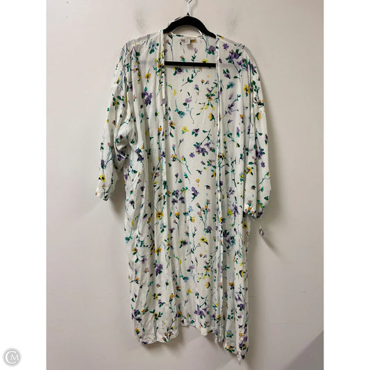 Kimono By Loft In Floral Print, Size: M
