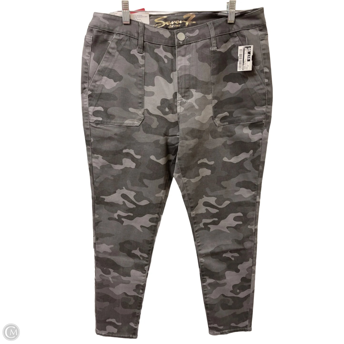Jeans Skinny By Seven 7 In Camouflage Print, Size: 14