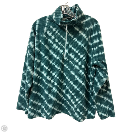 Jacket Fleece By Eddie Bauer In Teal, Size: Xl