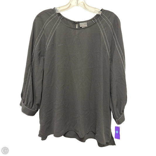 Top Long Sleeve By Worthington In Black, Size: L