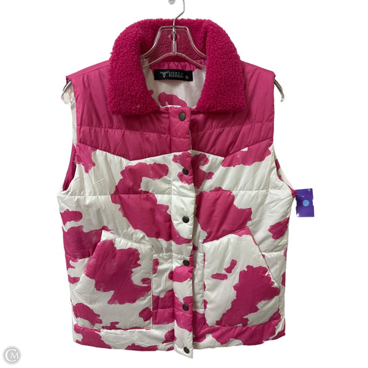 Vest Puffer & Quilted By Clothes Mentor In Pink & White, Size: S