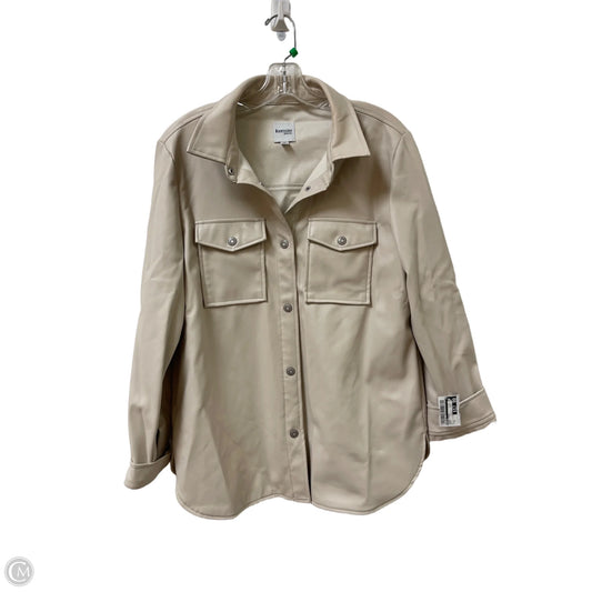 Jacket Shirt By Kensie In Cream, Size: M