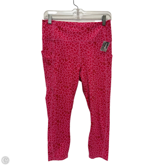 Athletic Leggings By Fabletics In Pink & Red, Size: L