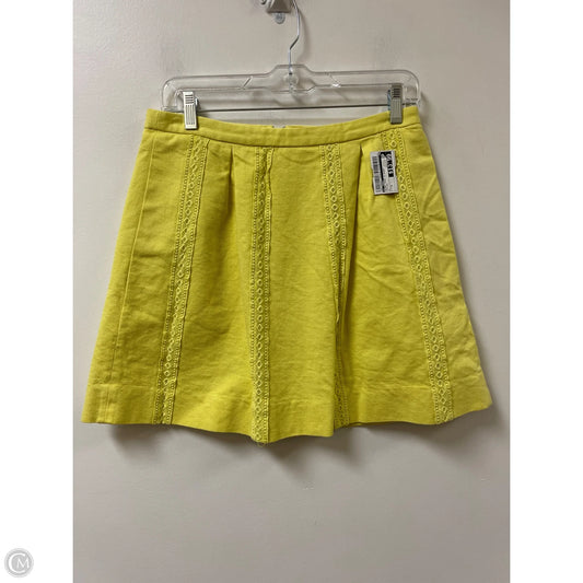 Skirt Mini & Short By J. Crew In Yellow, Size: 6
