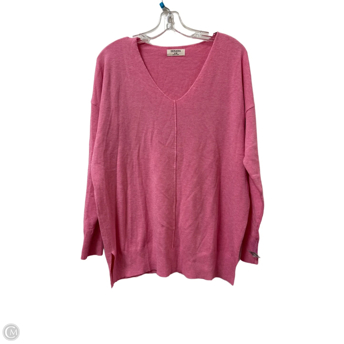 Sweater By Zenana Outfitters In Pink, Size: S