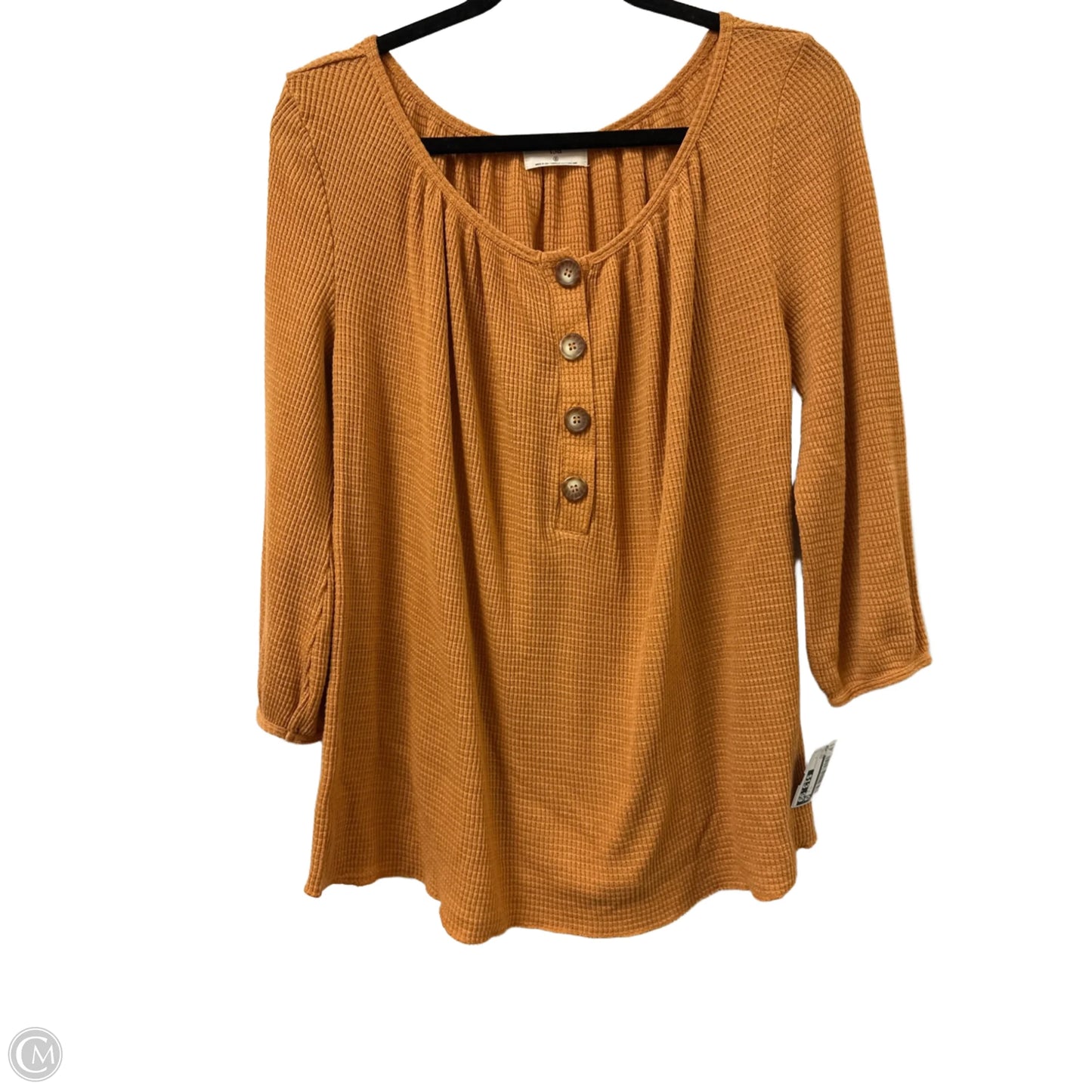 Top Long Sleeve By T.la In Yellow, Size: S