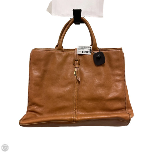 Handbag Leather By Fossil, Size: Large