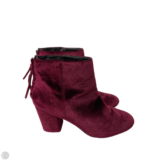 Boots Ankle Heels By Steve Madden In Red, Size: 8.5