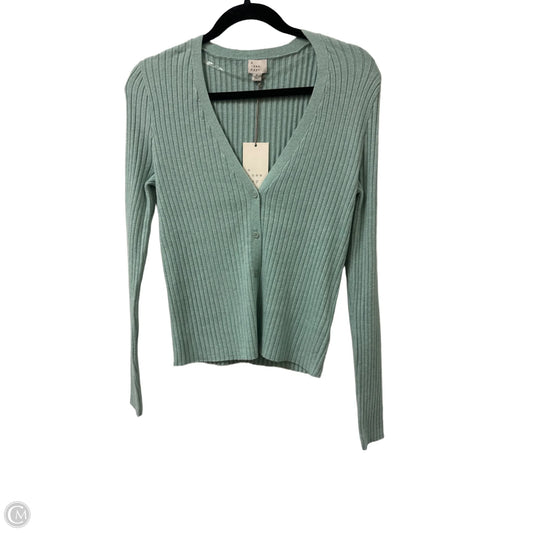 Sweater Cardigan By A New Day In Green, Size: M