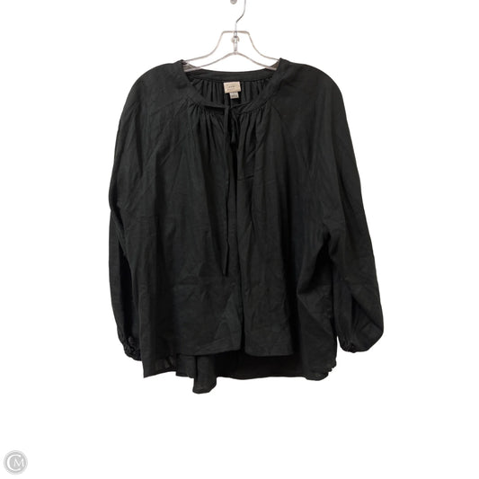 Top Long Sleeve By A New Day In Black, Size: L