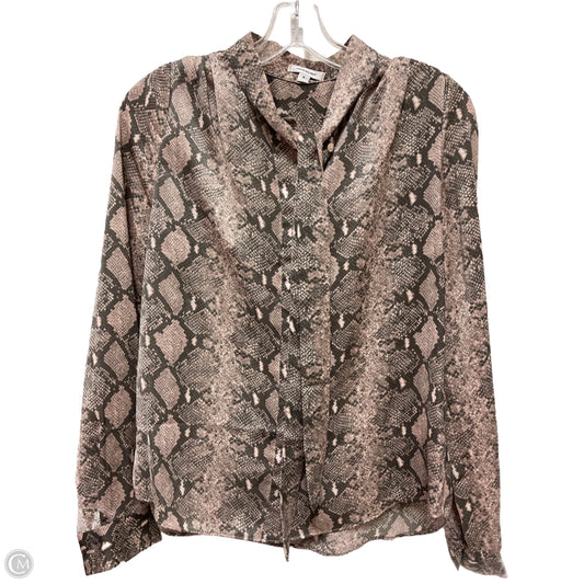 Top Long Sleeve By Stella And Dot In Snakeskin Print, Size: S