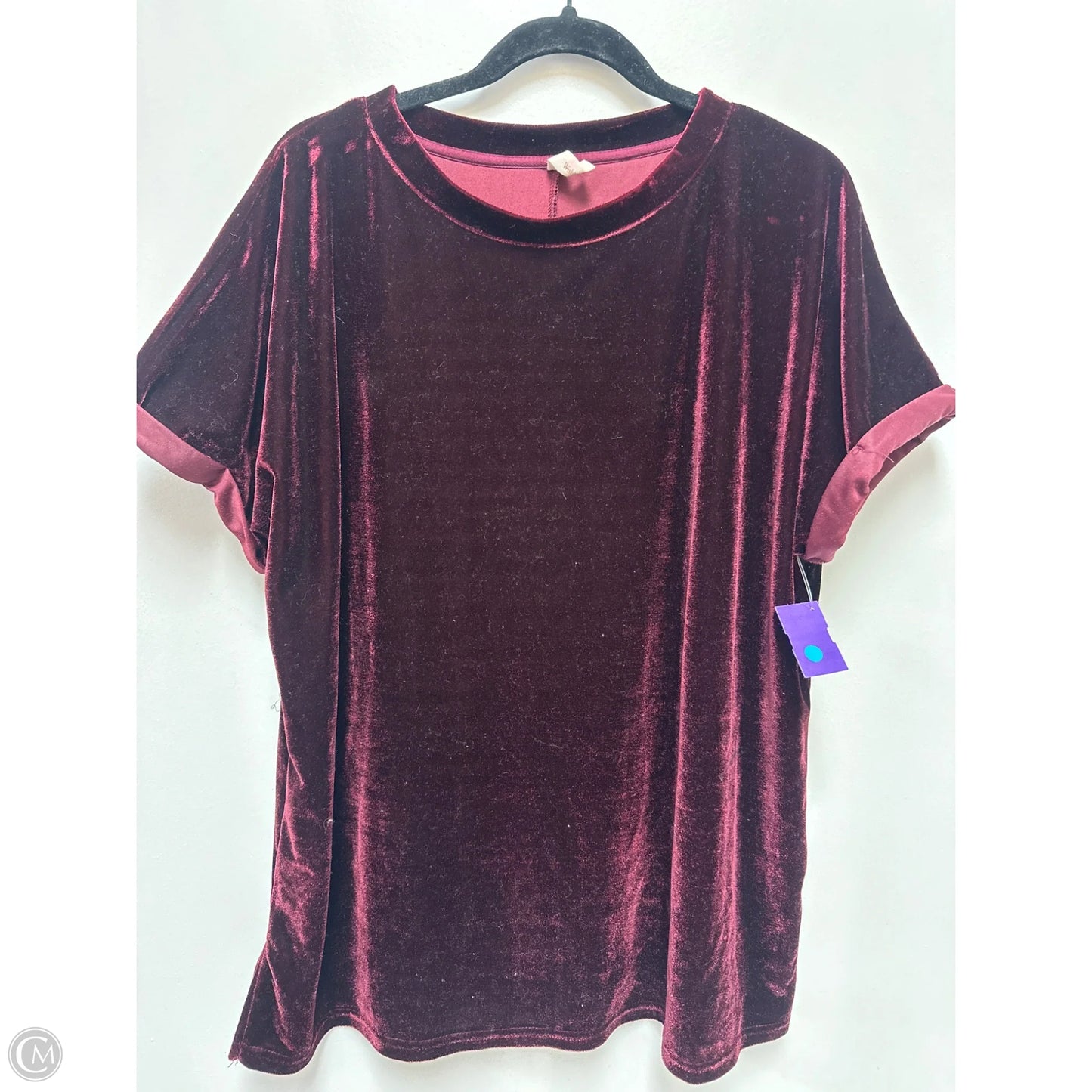 Top Short Sleeve By Wishlist In Red, Size: M
