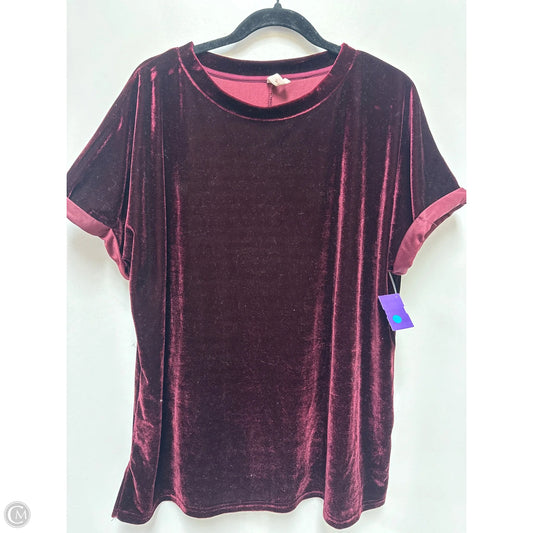 Top Short Sleeve By Wishlist In Red, Size: M